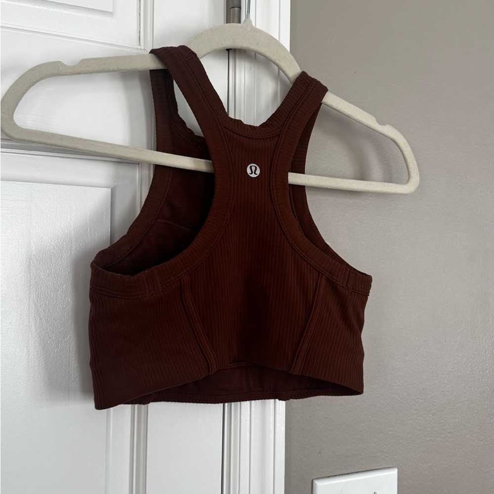 lululemon athletica Dark Brown Ribbed Tank Top